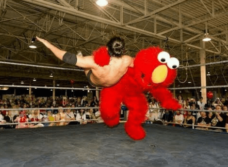 elmo spotted in WWE